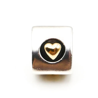 PANDORA Heart of Gold Sterling Silver With Inset 14K Gold Heart Bead