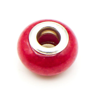 Gems En Vogue Red Quartz Bead With Sterling Silver Core