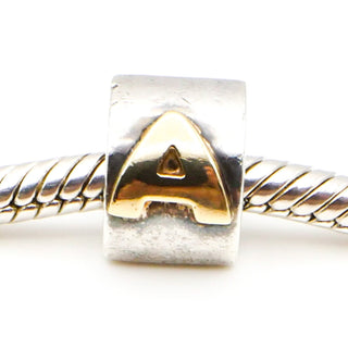 CHAMILIA 10K Gold Letter A Sterling Silver Charm