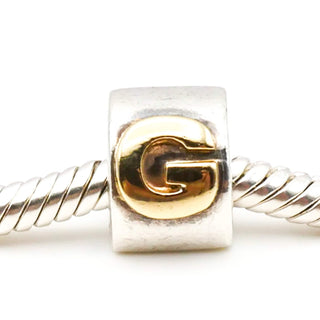 CHAMILIA 10K Gold Letter G Sterling Silver Charm