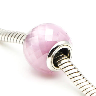 PANDORA Pink Petite Facets Sterling Silver Charm With Pink Zirconia