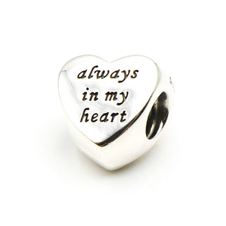 PANDORA Always in My Heart Limited Edition Sterling Silver Charm With 14K Gold Heart