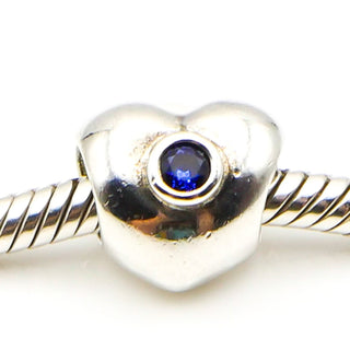 PANDORA RARE Royal Wedding Sterling Silver Charm With Blue Spinel
