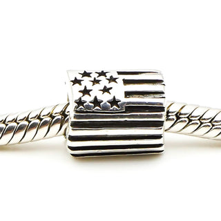 CHAMILIA American Flag Sterling Silver Bead Charm