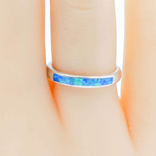 Sterling Silver Opal Ring Size 5.75