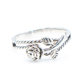 NEVADA SILVER MINE Sterling Silver Rose Ring Size 8