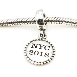 PANDORA 2018 NYC Exclusive Sterling Silver Travel Vacation Charm