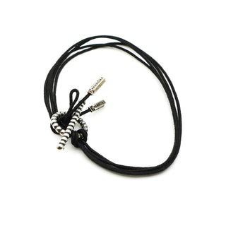 PANDORA RARE Black Hook And Eye Bracelet