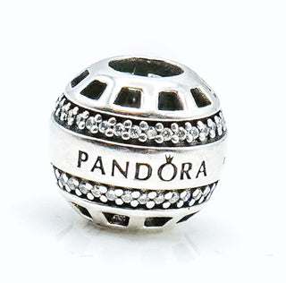 PANDORA Forever Pandora Sterling Silver Charm With Clear Zirconia