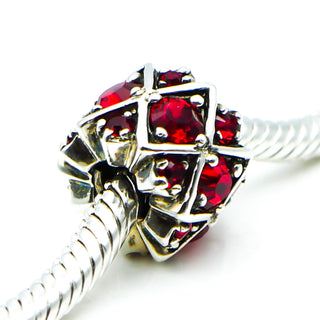 CHAMILIA Shimmering Stones Red Swarovski Crystal Sterling Silver Charm